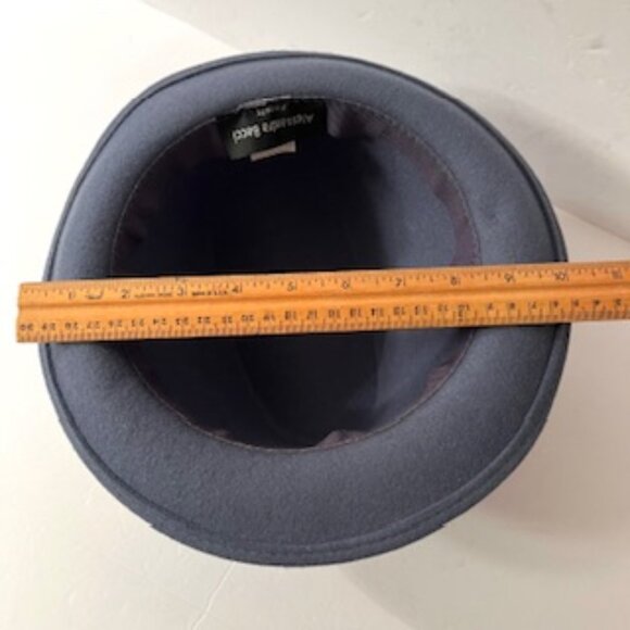 Alessandra Bacci Firenze Women’s 100% Wool Blue Fedora Hat , Made in Italy - Picture 9 of 10